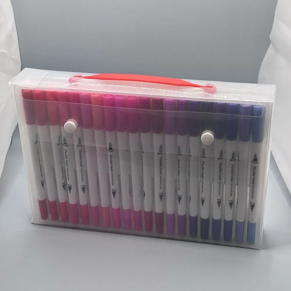 Brusarth Dual Tip Brush Markers Set Double Head Coloring Pens Artist Drawing 40